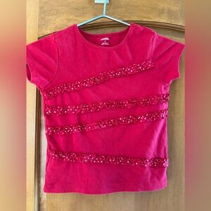 Gymboree Girls Red Dot Ruffle 100% Cotton Short Sleeve T-Shirt Size 6